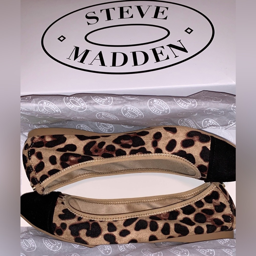 Steve Madden leopard flats, gently worn 2-3 times